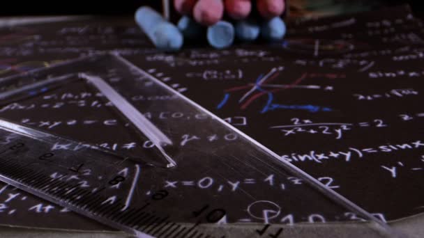 Наука Обчислення Фізика Математика Формули Chemisrty — стокове відео
