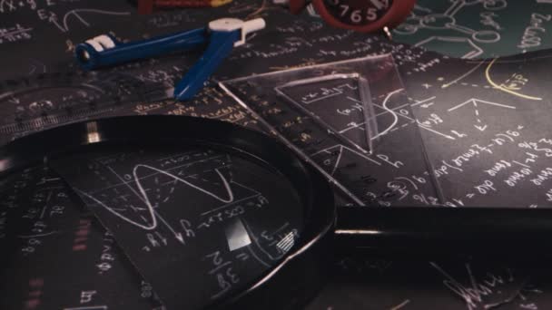 計算物理学数学と化学式背景 — ストック動画
