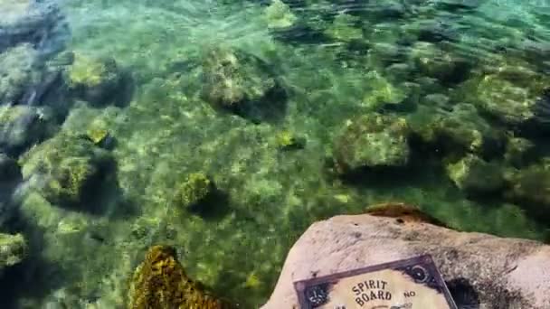 Spirituell Gruselige Hexerei Ouija Board Outdoor Konzept — Stockvideo