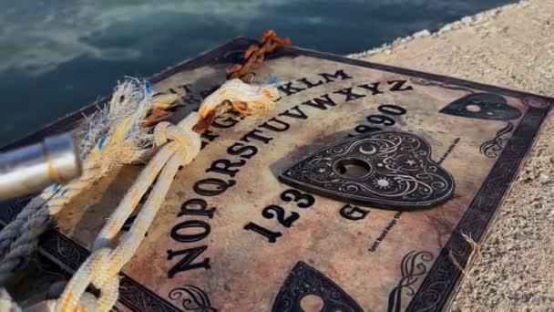Духовне Страшне Чаклунство Ouija Board Outer Concept — стокове відео