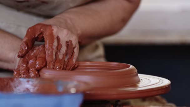 Praca Warsztacie Narzędziach Ceramicznych — Wideo stockowe