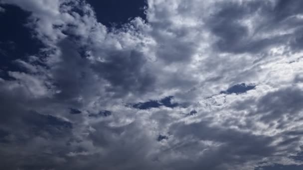 Puffy Białe Chmury Blue Sky Time Lapse — Wideo stockowe