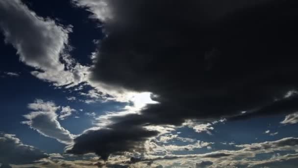 柔和多雨的云彩时光流逝 — 图库视频影像