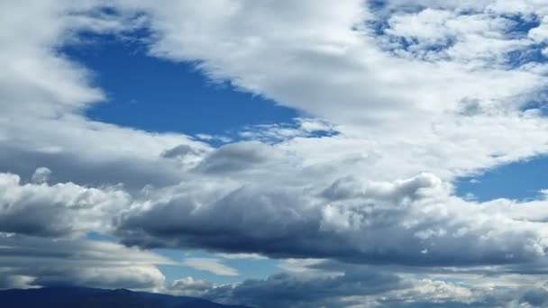 Nubes Lluviosas Blancas Suaves Cielo Time Lapse — Vídeos de Stock