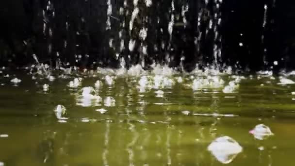 Kapky Vody Bubliny Vodu — Stock video