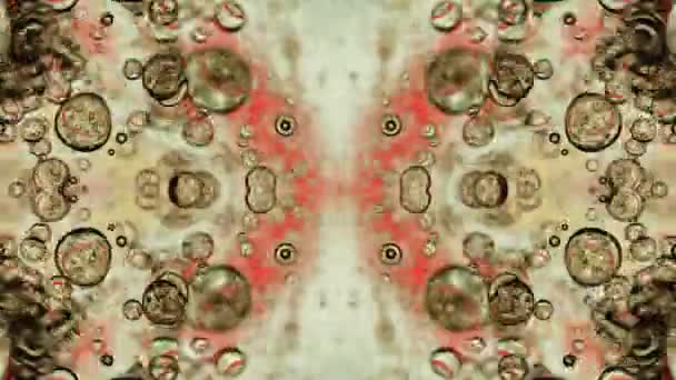 Renkli Ayna Yağı Kabarcıkları Efekti Fantezi — Stok video