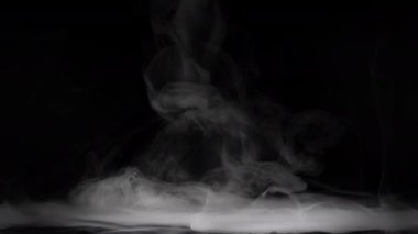 Soyut Duman Sisi ve Sis Efekti Dönen Dönen Gerçeküstü Şekiller Arkaplan Dokusunu Yayar