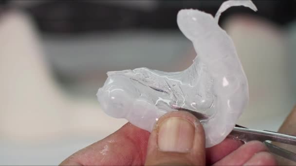 Zirconium Porcelain Implant Studies Dental Laboratory — Vídeo de stock