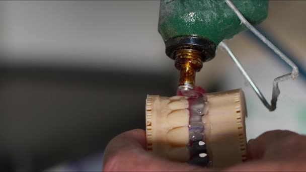 ジルコニウム磁器と歯科研究所のインプラント研究 — ストック動画
