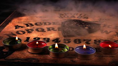 Cadılık Ruhsal Cadılar Bayramı Korkunç Oyun Ouija Tahtası 