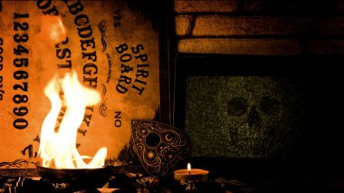 Cadılık Ruhsal Cadılar Bayramı Korkunç Oyun Ouija Tahtası 