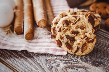 Noel veya Paskalya Paskalya Kutlaması Lezzetli Çıtır ve Şekerli Kurabiyeler 