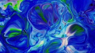 Soyut Renkli Mürekkep Boya Yayılımı