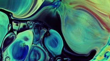 Soyut Renkli Mürekkep Boya Yayılımı