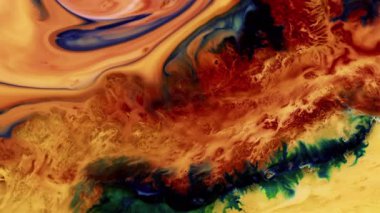 Soyut Renkli Mürekkep Boya Yayılımı