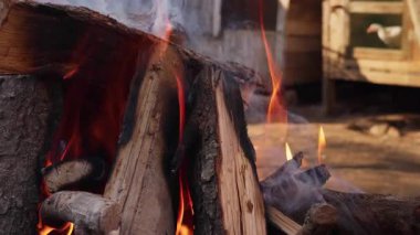 Çiftlik Bahçesinde Yanan Meşe Ormanı