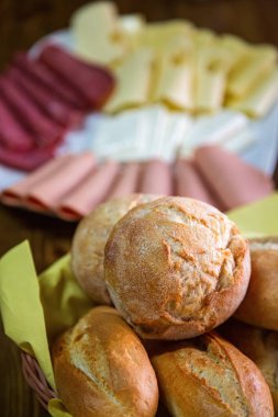 Yemek Fırını Ekmek Parçası Kahvaltı Masasında