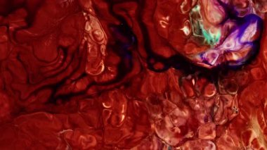 Soyut Grunge Sanat Mürekkebi Boya Patlaması Patlama Arkaplanı. Renkli Psikedelik Gıda Dönüşümü ve Sıvı Hareketi. Yumuşak Vibrant Kimyasal Reaksiyon. Sütlü Fantastik Patlamada Eşsiz Şekiller ve Gerçeküstü Şekiller