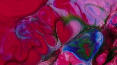 Soyut Grunge Sanat Mürekkebi Boya Patlaması Patlama Arkaplanı. Renkli Psikedelik Gıda Dönüşümü ve Sıvı Hareketi. Yumuşak Vibrant Kimyasal Reaksiyon. Sütlü Fantastik Patlamada Eşsiz Şekiller ve Gerçeküstü Şekiller