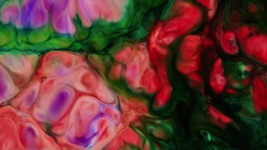 Soyut Grunge Sanat Mürekkebi Boya Patlaması Patlama Arkaplanı. Renkli Psikedelik Gıda Dönüşümü ve Sıvı Hareketi. Yumuşak Vibrant Kimyasal Reaksiyon. Sütlü Fantastik Patlamada Eşsiz Şekiller ve Gerçeküstü Şekiller