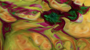Soyut Grunge Sanat Mürekkebi Boya Patlaması Patlama Arkaplanı. Renkli Psikedelik Gıda Dönüşümü ve Sıvı Hareketi. Yumuşak Vibrant Kimyasal Reaksiyon. Sütlü Fantastik Patlamada Eşsiz Şekiller ve Gerçeküstü Şekiller