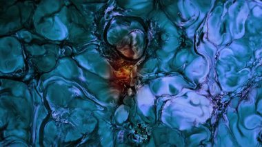 Soyut Mürekkep Boyası Yayılma Şekilleri 