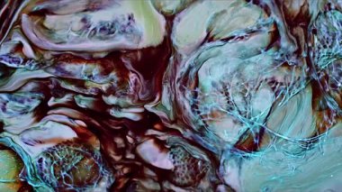 Soyut Mürekkep Boyası Yayılma Şekilleri 