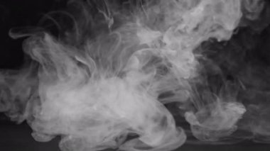 Soyut Siyah ve Beyaz Duman Yayma Efekti 