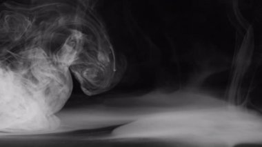 Soyut Siyah ve Beyaz Duman Yayma Efekti 