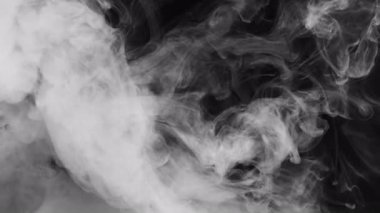 Soyut Siyah ve Beyaz Duman Yayma Efekti 