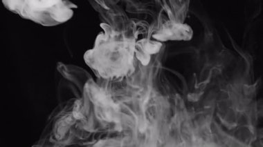 Soyut Siyah ve Beyaz Duman Yayma Efekti 