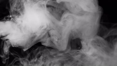 Soyut Siyah ve Beyaz Duman Yayma Efekti 