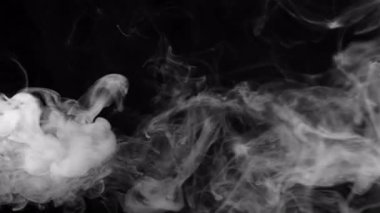 Soyut Siyah ve Beyaz Duman Yayma Efekti 