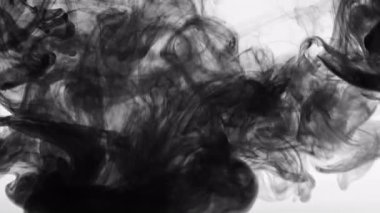 Soyut Siyah ve Beyaz Duman Yayma Efekti 