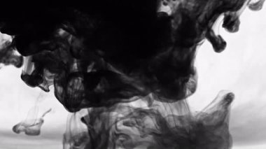 Soyut Siyah ve Beyaz Duman Yayma Efekti 