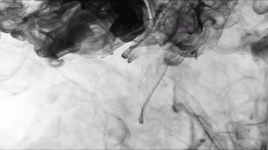 Soyut Siyah ve Beyaz Duman Yayma Efekti 