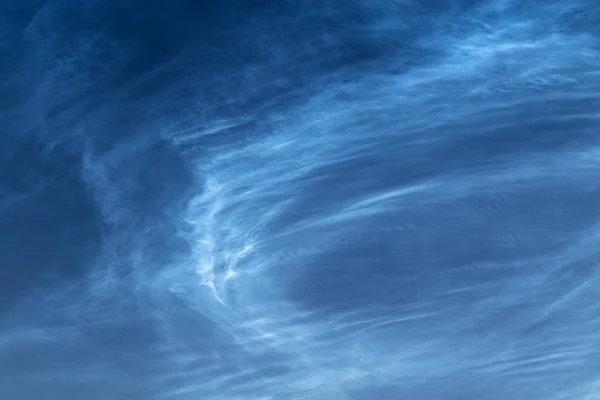 Noctilucent Σύννεφο Νύχτα Λάμπει Σύννεφα — Φωτογραφία Αρχείου