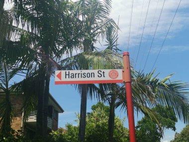 16 Kasım 2023 - Cremorne, NSW, Avustralya: Orange Harrison Caddesi tabelası. Yüksek kalite fotoğraf