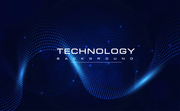 Ψηφιακή Τεχνολογία Μπλε Φόντο Απευθείας Σύνδεση Αλγόριθμος Τεχνολογίας Κυβερνοχώρου Αφηρημένη — Διανυσματικό Αρχείο