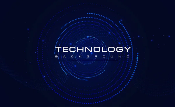 Tecnologia Digital Fundo Azul Algoritmo Tecnologia Cibernética Line Tecnologia Circuito — Vetor de Stock