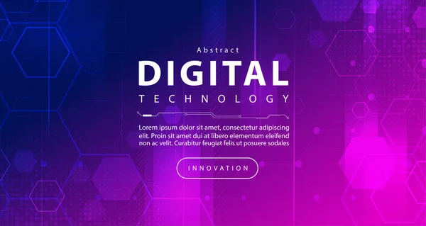 Abstrakt Digital Teknik Futuristiska Blå Rosa Lila Bakgrund Cyber Science — Stock vektor