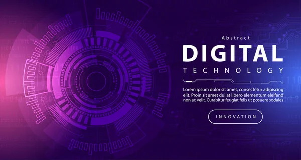 Tecnología Digital Abstracta Circuito Futurista Fondo Rosa Azul Tecnología Ciencia — Vector de stock