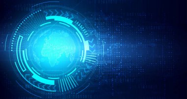 Dijital teknoloji hızı mavi yeşil arkaplan, siber nano bilgi, soyut iletişim, yenilikçi fütüristik teknoloji verileri, internet ağı bağlantısı, Ai büyük veri, illüstrasyon vektörü