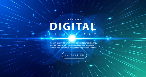 Velocidad Tecnología Digital Conectar Fondo Verde Azul Nano Información Cibernética — Archivo Imágenes Vectoriales