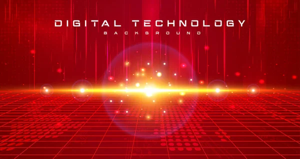 Tecnologia Digital Futurista Metaverse Fundo Vermelho Informações Cibernéticas Velocidade Abstrata —  Vetores de Stock