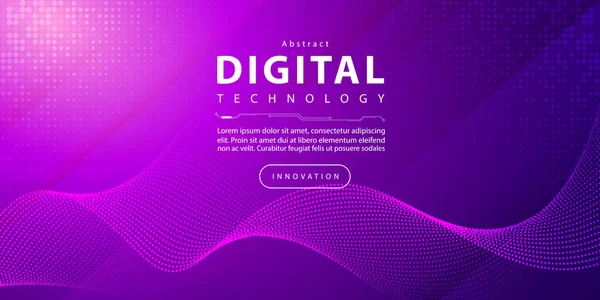 Astratto Digitale Tecnologia Futuristica Circuito Blu Viola Sfondo Cyber Scienza — Vettoriale Stock
