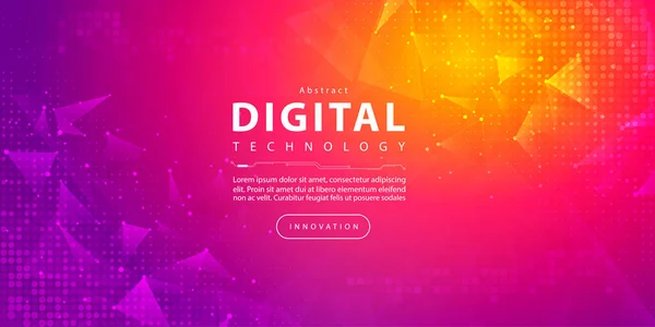 Abstract Digital Technology Futuristic Circuit Purple Pink Background Cyber Science —  Vetores de Stock