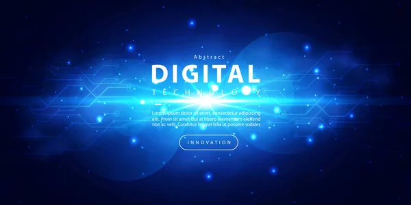 Tecnologia Digitale Connessione Internet Velocità Rete Sfondo Blu Cyber Nano — Vettoriale Stock