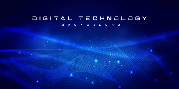 Tecnologia Digital Conexão Velocidade Rede Internet Fundo Azul Informações Cibernéticas —  Vetores de Stock