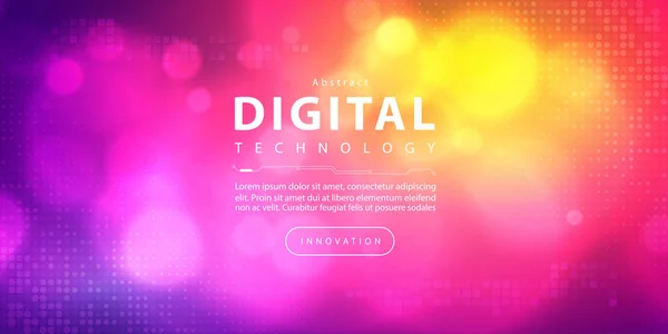 要旨デジタル技術未来回路青ピンク背景 サイバー科学技術 イノベーションコミュニケーション未来 Aiビッグデータ インターネット接続 クラウドハイテクイラストベクトル — ストックベクタ